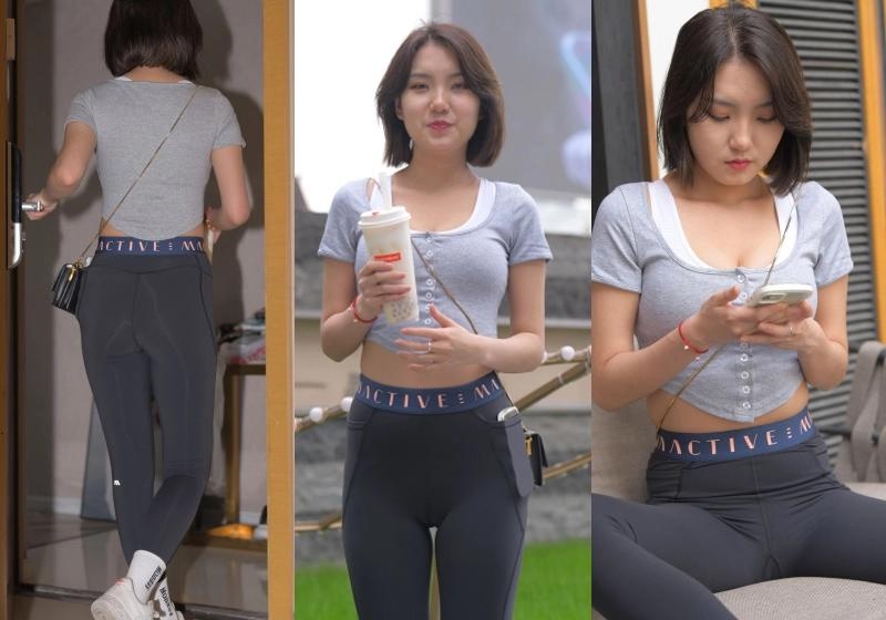M919.黑色瑜伽裤美女图片视频预览图 1 M919.黑色瑜伽裤美女图片视频预览图 1
